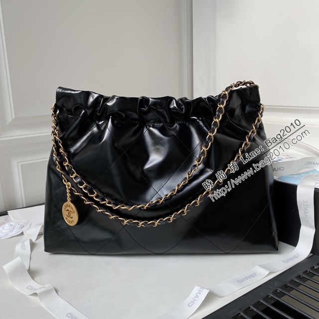 Chanel專櫃新款22bag購物袋女包 香奈兒24c橫版垃圾袋鏈條肩背包AS4486 djc7159